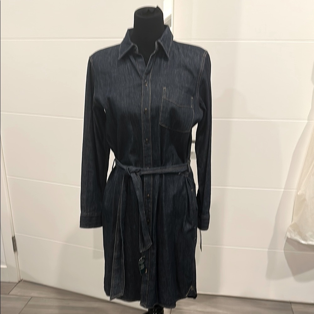 Lauren by Ralph Lauren Dark Denim Shirt Dress